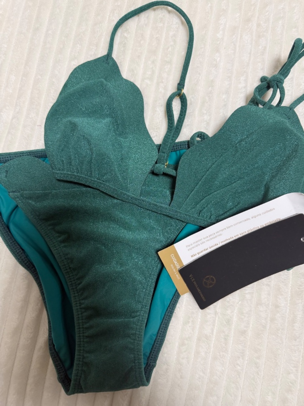 ViX by Paula Hermanny Solid Lou Triangle Bikini Set - Picture 9 of 10